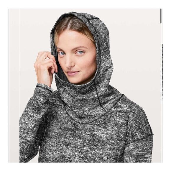 Lululemon Pullover Forever Endeavour Long Sleeve Size 10 Rush Jacquard Black Whi - Picture 10 of 13